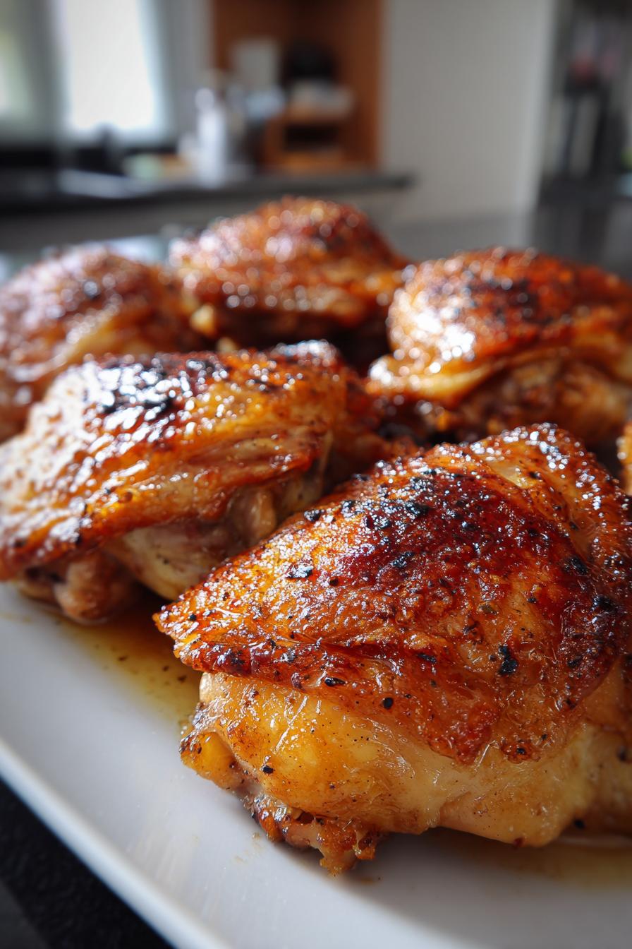 Baked Chicken Thighs Crispy