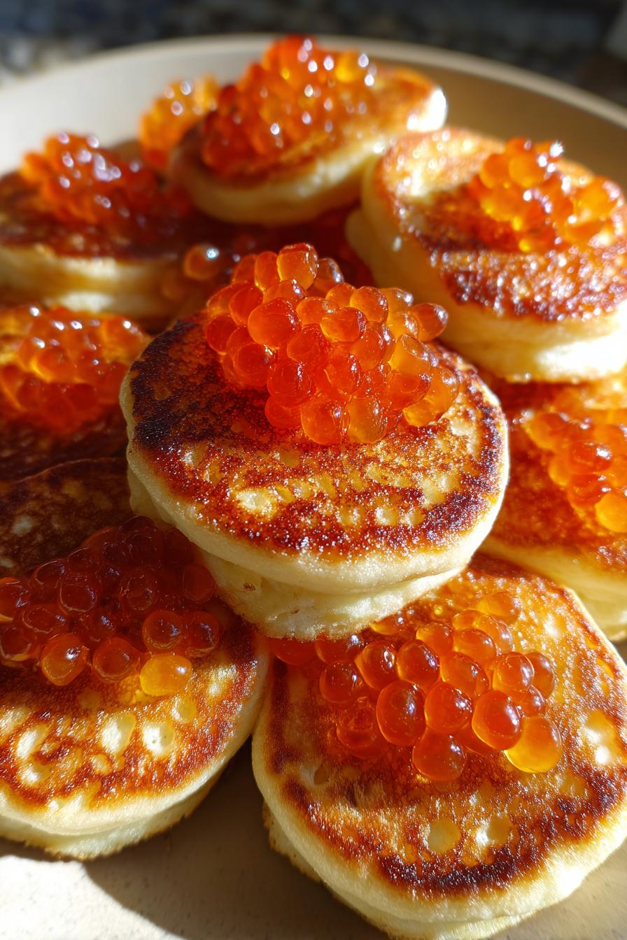 Breakfast Blinis with Caviar