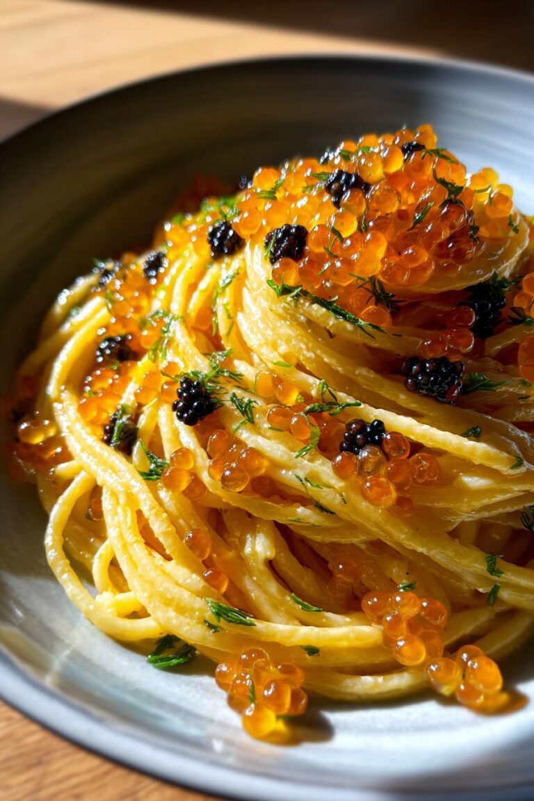 Butter Pasta with Caviar