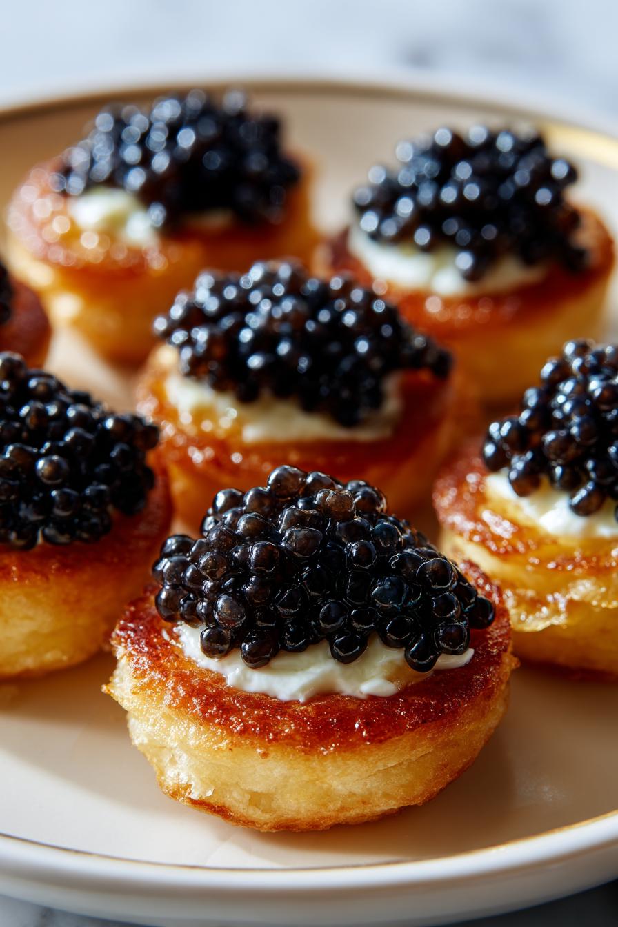 Caviar Blinis Luxury Appetizer Recipe