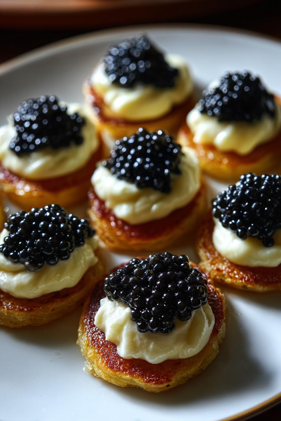 Caviar Blinis with Crème Fraîche