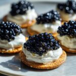 Caviar and Cream Cheese Crackers