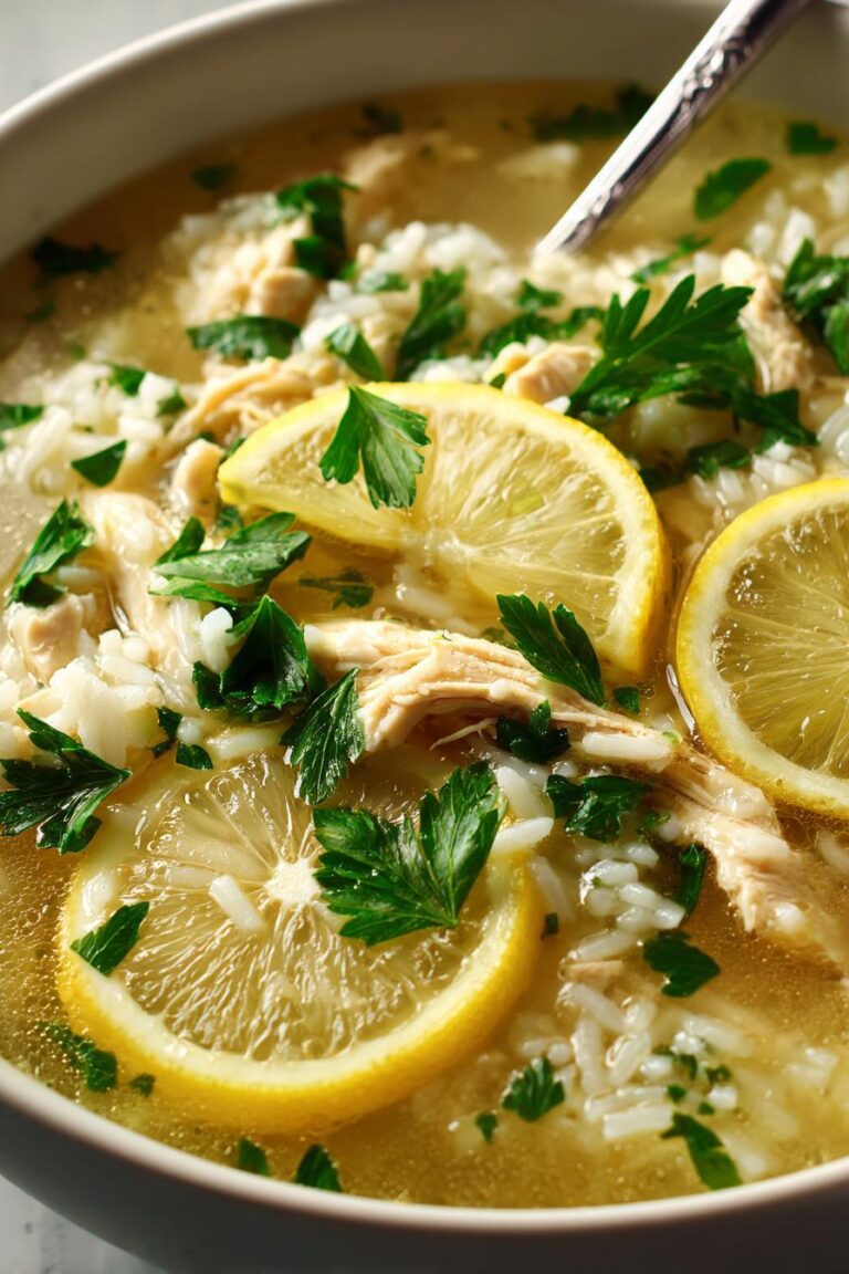 Chicken Lemon Rice Soup