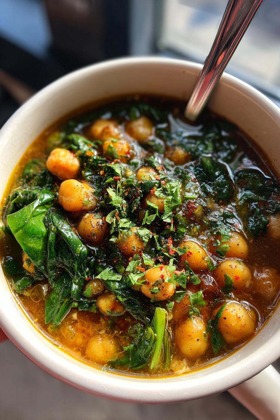 Chickpea Spinach Soup