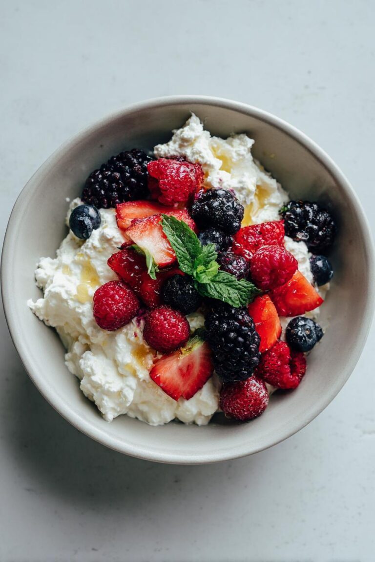 Cottage cheese dessert bowls