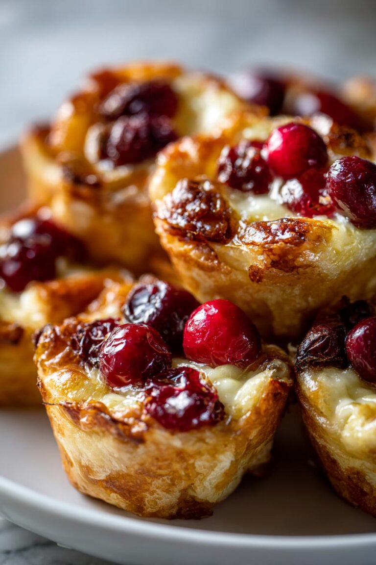 Cranberry brie bites