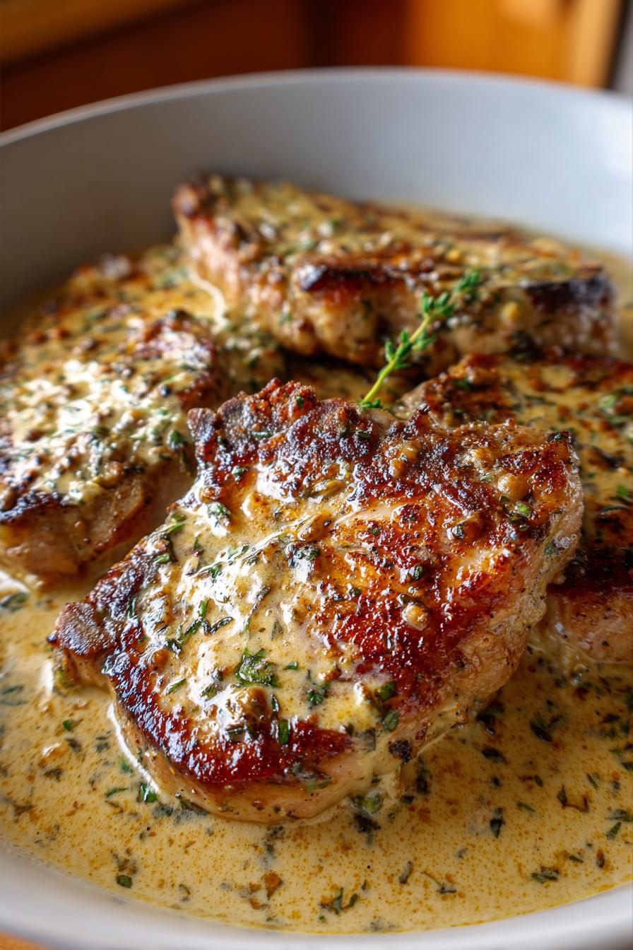 Creamy Garlic Pork Chops