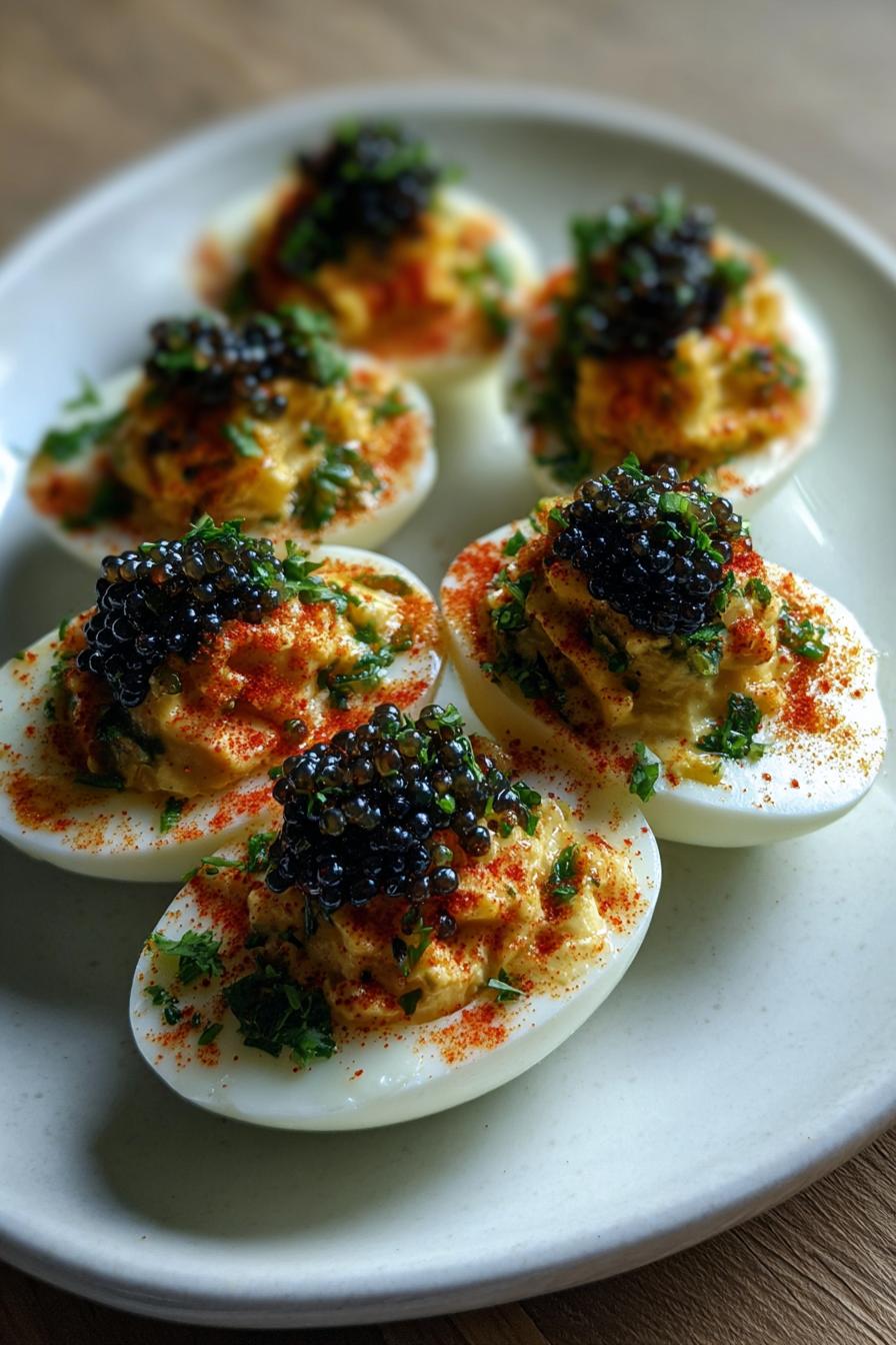 Deviled Eggs with Caviar