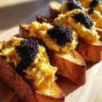 Egg Toast Soldiers with Caviar