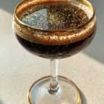 Espresso Martini With Gold Flakes