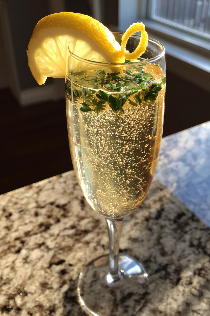 French 75 Champagne Cocktail Luxury
