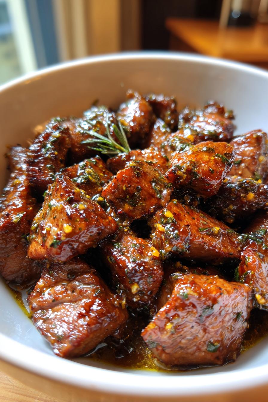 Garlic butter steak bites