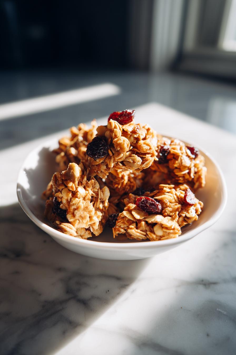 Healthy granola clusters