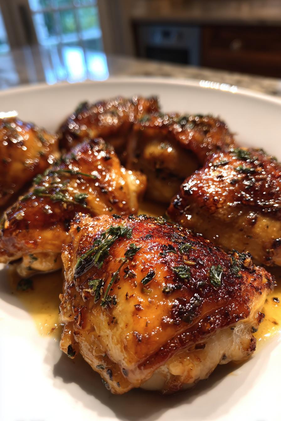 Honey garlic chicken thighs