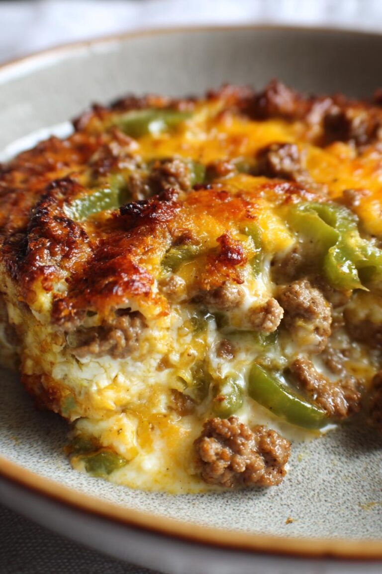 Keto Cheeseburger Casserole