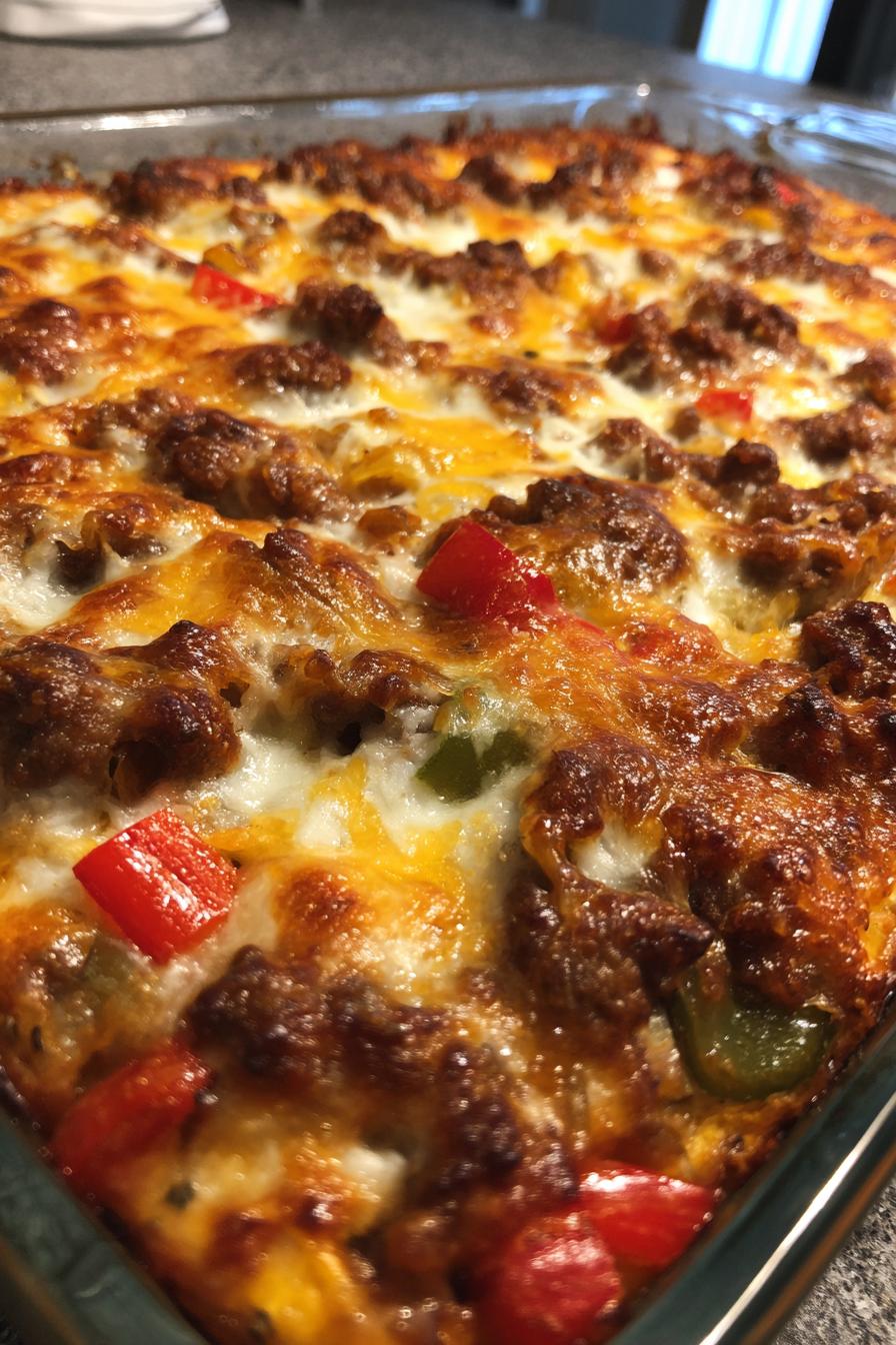 Keto Cheeseburger Casserole
