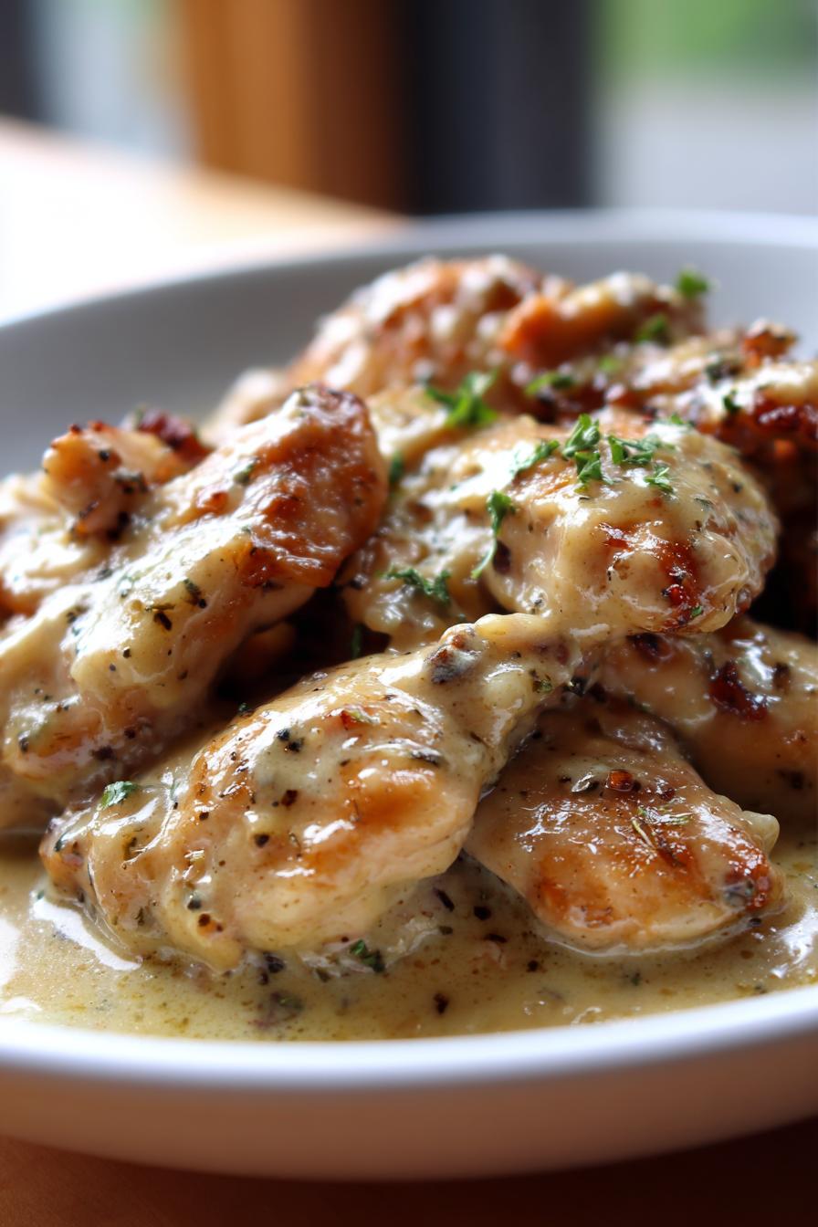 Keto Creamy Garlic Chicken