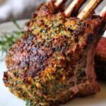 Lamb Rack Herb Crust Fine Dining