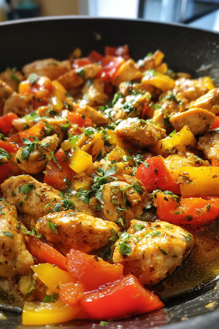 Low-calorie chicken skillet