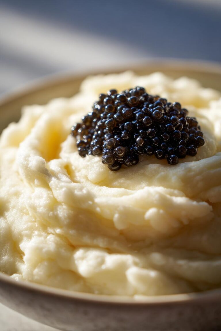 Mashed Potatoes with Caviar Butter