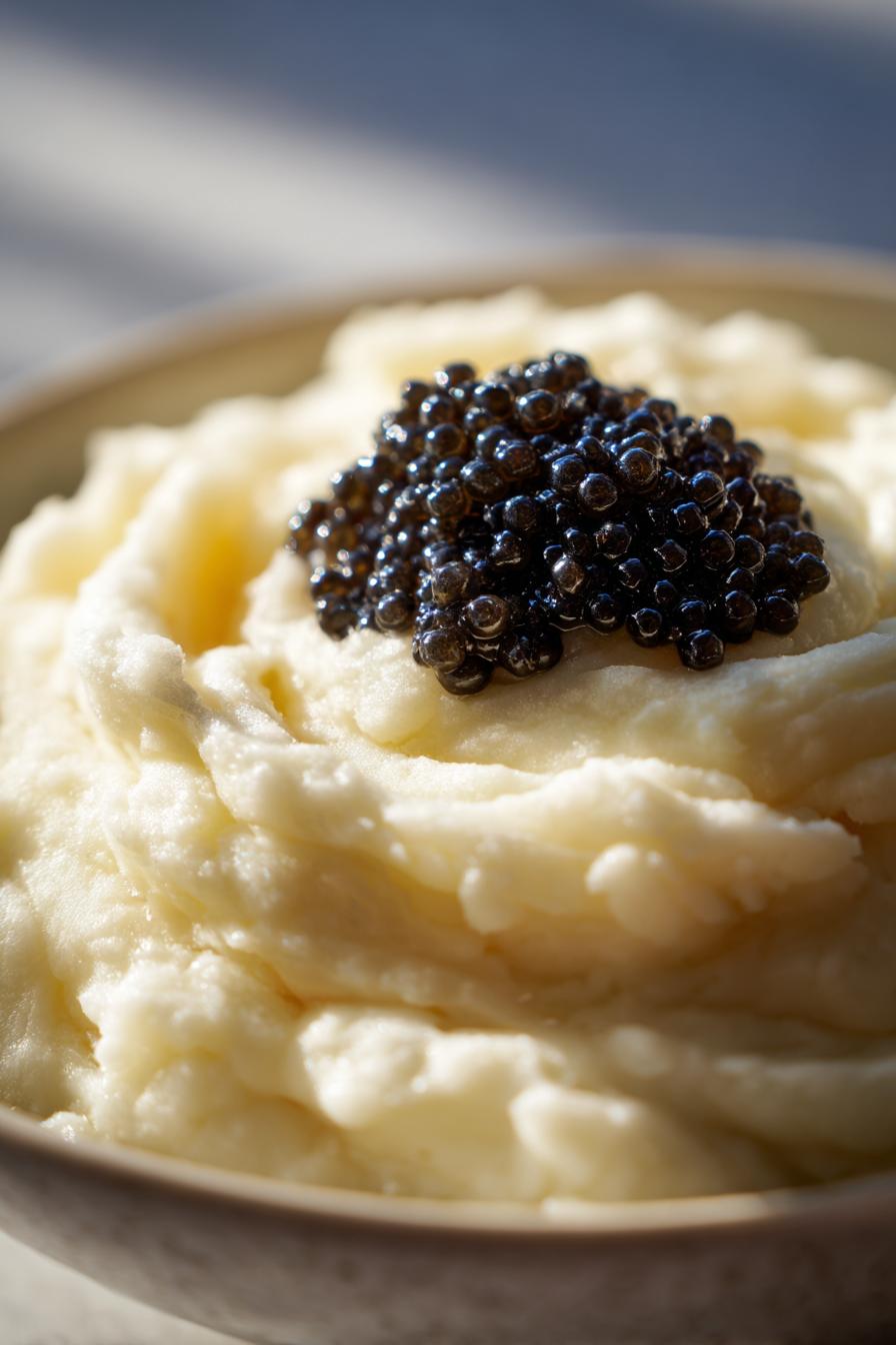 Mashed Potatoes with Caviar Butter