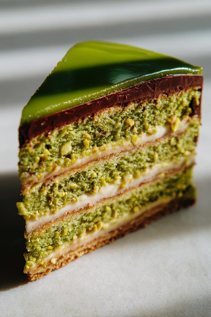 Pistachio Opera Cake Recipe