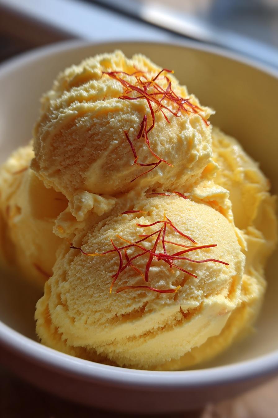Saffron Ice Cream Persian Style