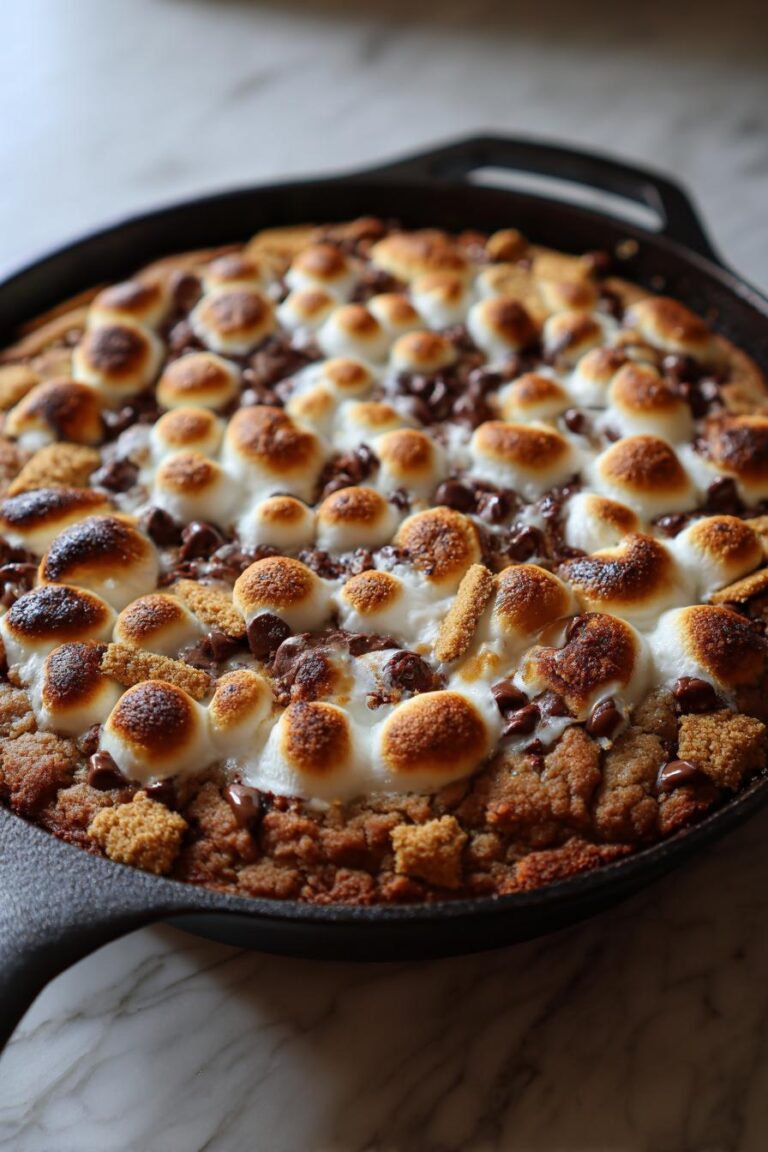 S’mores cookie skillet