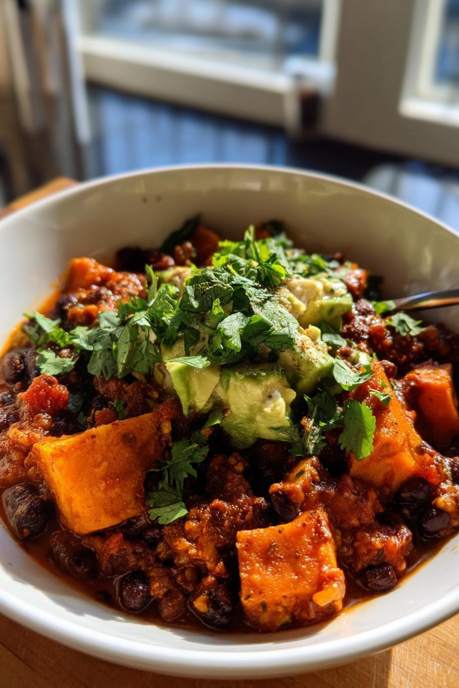 Sweet potato black bean chili
