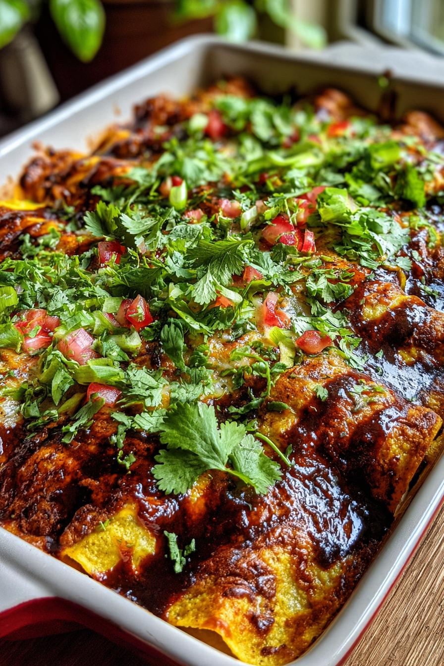 Vegan enchilada casserole