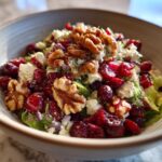cranberry salad with walnut & feta