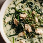 creamy spinach chicken broth soup keto