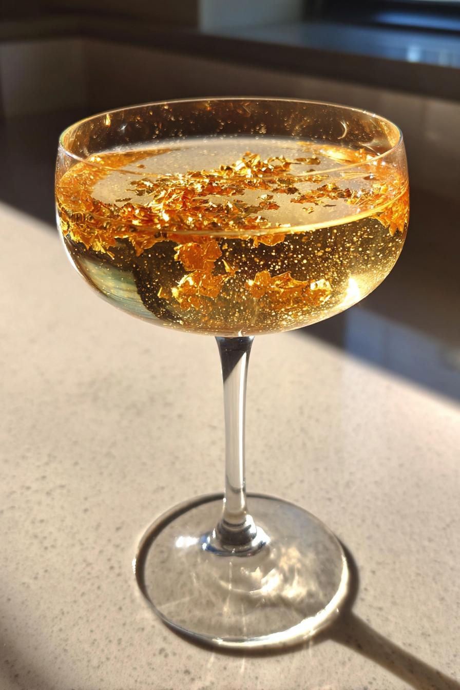 edible gold cocktail recipe