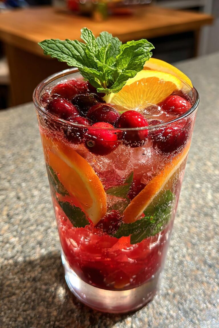 festive cranberry mocktail recipe