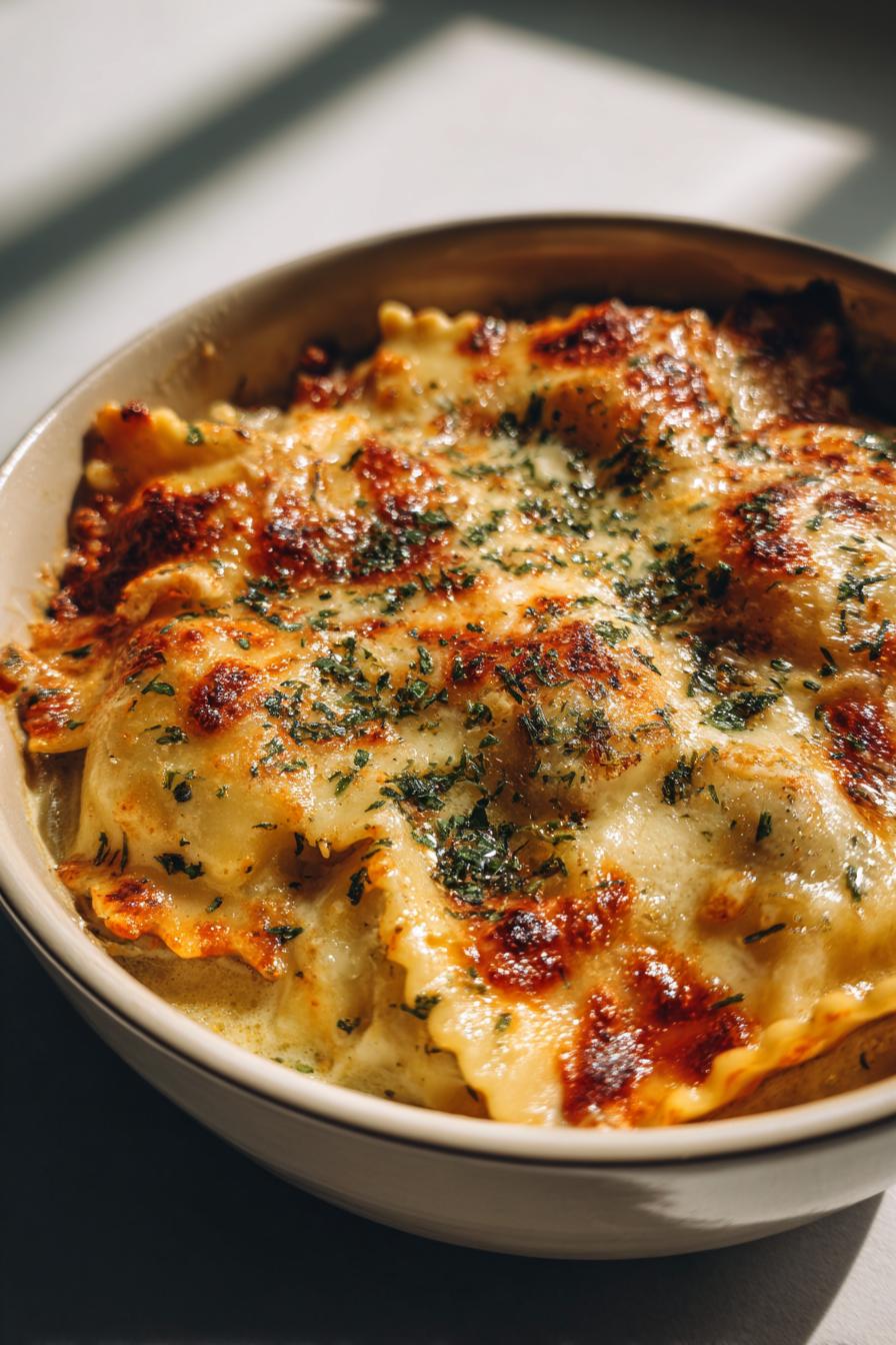 garlic butter lasagna soup