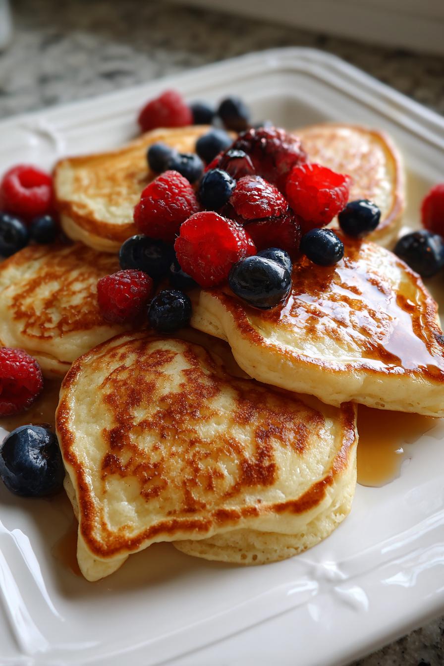 heart shaped pancakes recipe