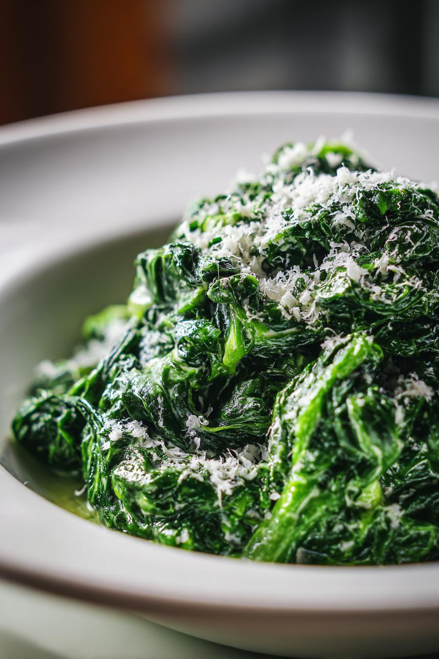 keto creamed spinach with parmesan