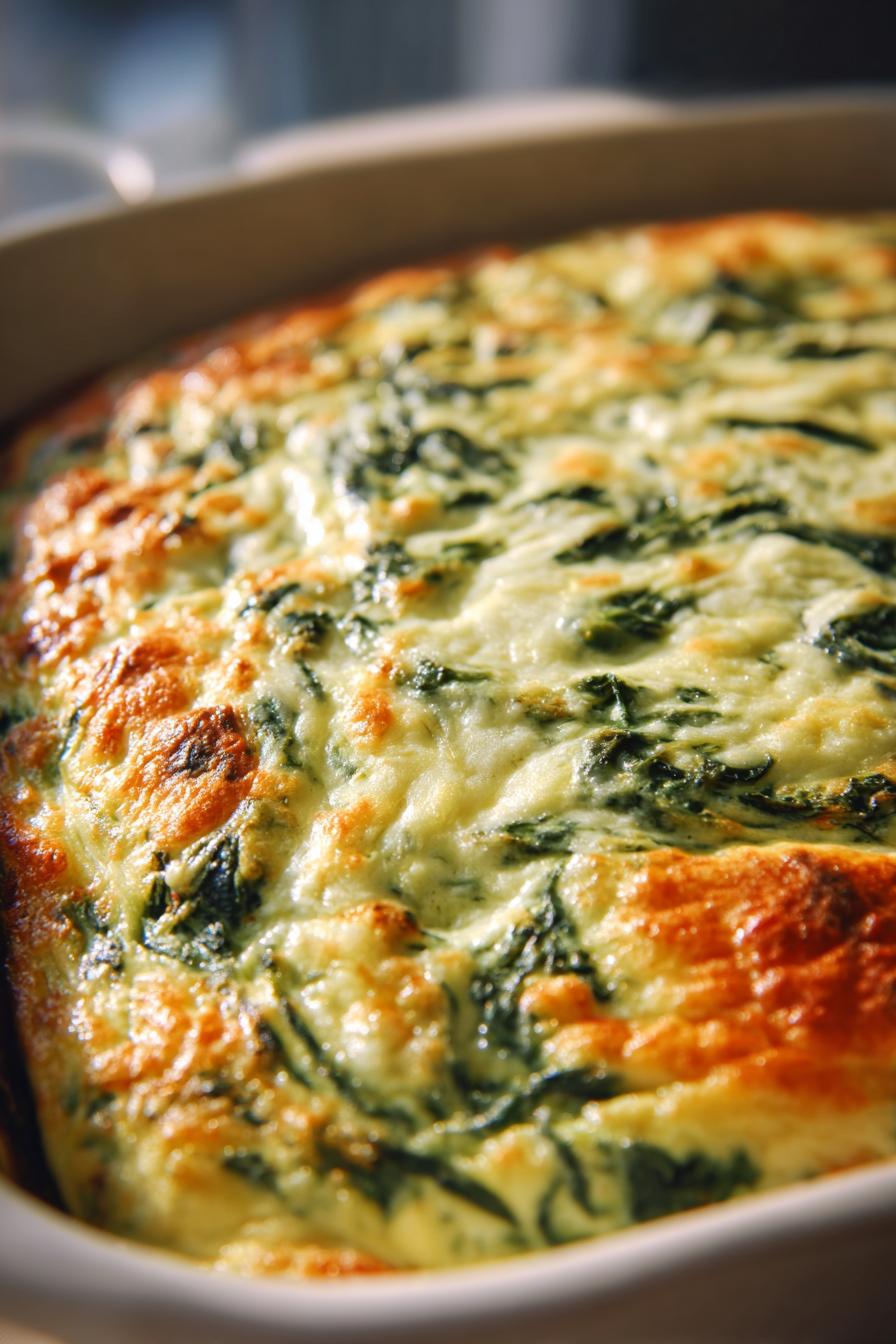 keto creamy spinach bake