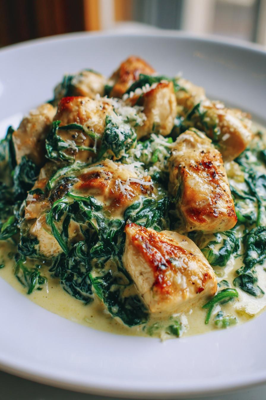 keto spinach alfredo chicken