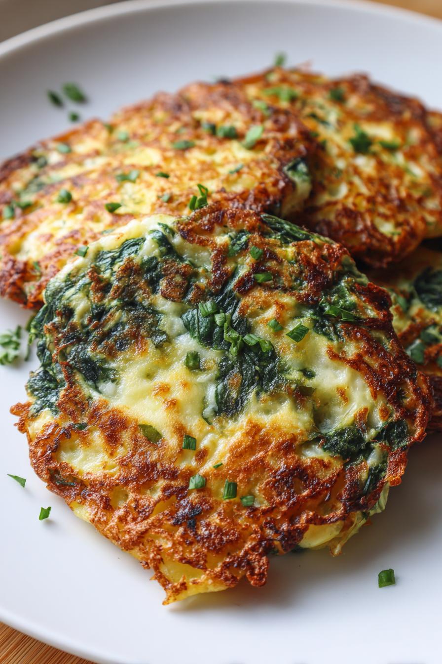 keto spinach chaffle breakfast