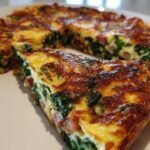 keto spinach ham frittata
