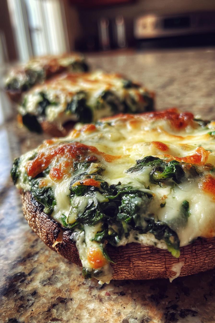 keto spinach stuffed portobello
