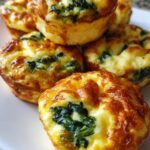 low carb spinach cheddar egg bites