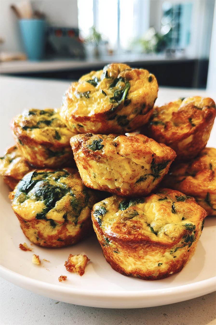 low carb spinach egg muffins