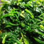 low carb spinach garlic butter skillet