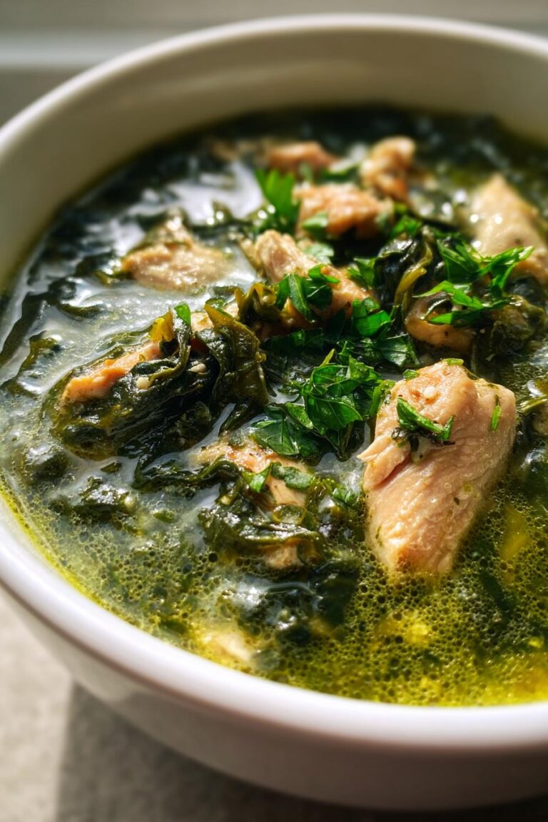 low carb spinach turkey soup