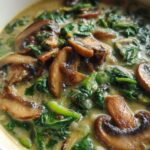spinach mushroom cream soup low carb