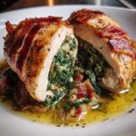 spinach prosciutto stuffed chicken keto