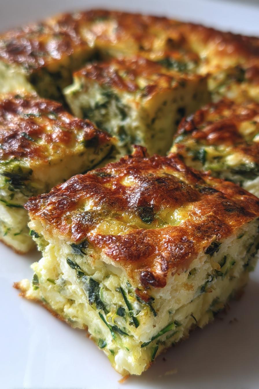 spinach ricotta keto bake with zucchini