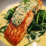 spinach salmon garlic cream keto